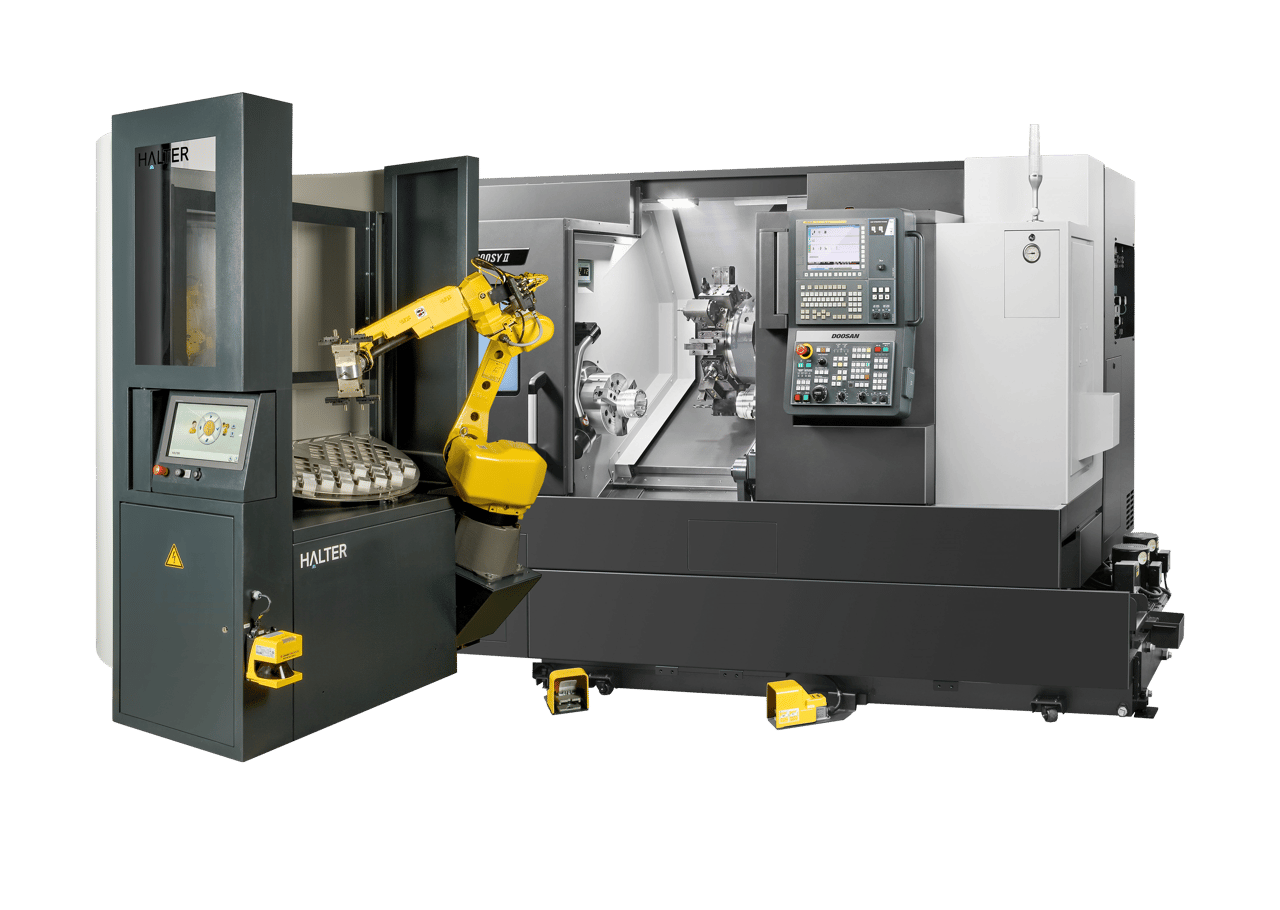 Doosan CNC machine automated with HALTER LoadAssistant